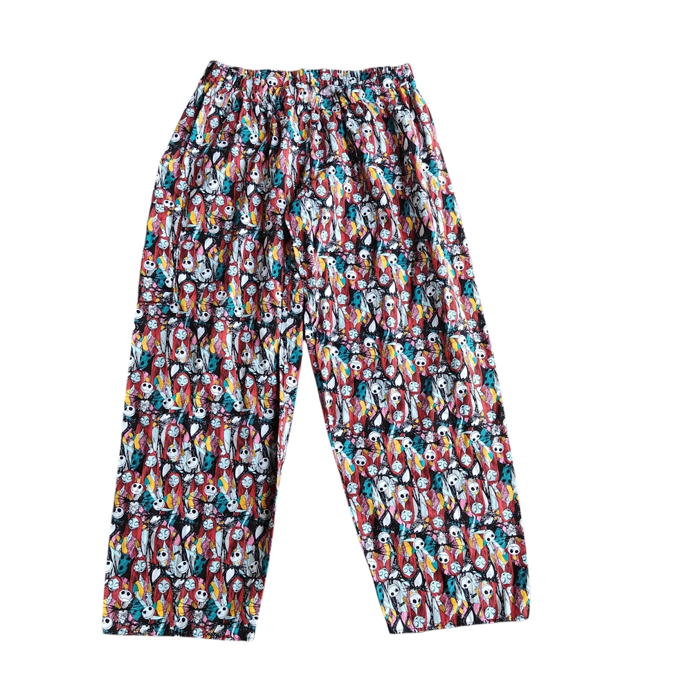 Women's Nightmare Before Christmas Homemade Wide Leg Pants Size L